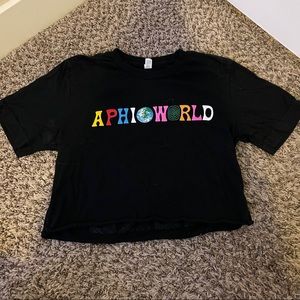 Alpha phi world t-shirts cropped and oversized